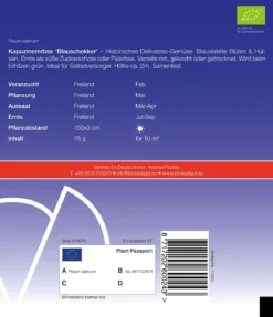 Kapuzinererbse Blauschokker | BIO Erbsensamen Von De Bolster