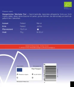 Stangenbohne Mechelse Tros | BIO Stangenbohnensamen Von De Bolster