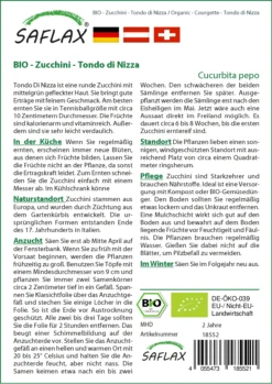 Zucchini Tondo Di Nizza | BIO Zucchinisamen Von Saflax