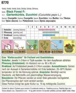 Zucchini Black Forest F1 | Zucchinisamen Von Austrosaat