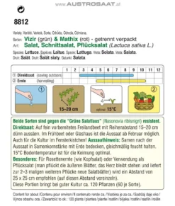 Eichblattsalat Elexir &amp; Starix | Eichblattsalatsamen Von Austrosaat -Indoor Gärtnern Verkaufe 543073 Eichblattsalat Elexir und Starix 1