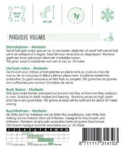 Buschbohnen Montano (100 G) | Buschbohnensamen Von Hortitops