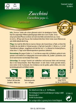 Zucchini Partenon | Zucchinisamen Von Quedlinburger