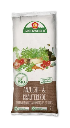 BIO Anzucht- &amp; Kräutererde (16 L) | Aussaaterde Von ASB Greenworld
