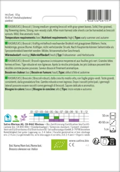 Brokkoli Rasmus | BIO Brokkolisamen Von Sativa Rheinau