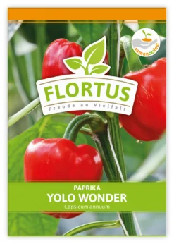 Paprika Yolo Wonder (100 Stück) | Paprikasamen Von FLORTUS -Indoor Gärtnern Verkaufe 549869 Paprika Yolo Wonder 100 Stueck 2000 0486 100x 1