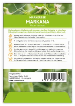 Markerbse Markana (100 Stück) | Markerbsensamen Von FLORTUS