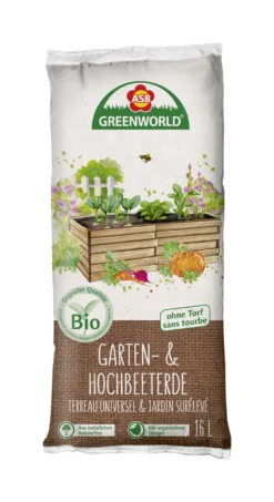 Garten- &amp; Hochbeeterde Ohne Torf (16 L) | BIO Pflanzerde Von ASB Greenworld