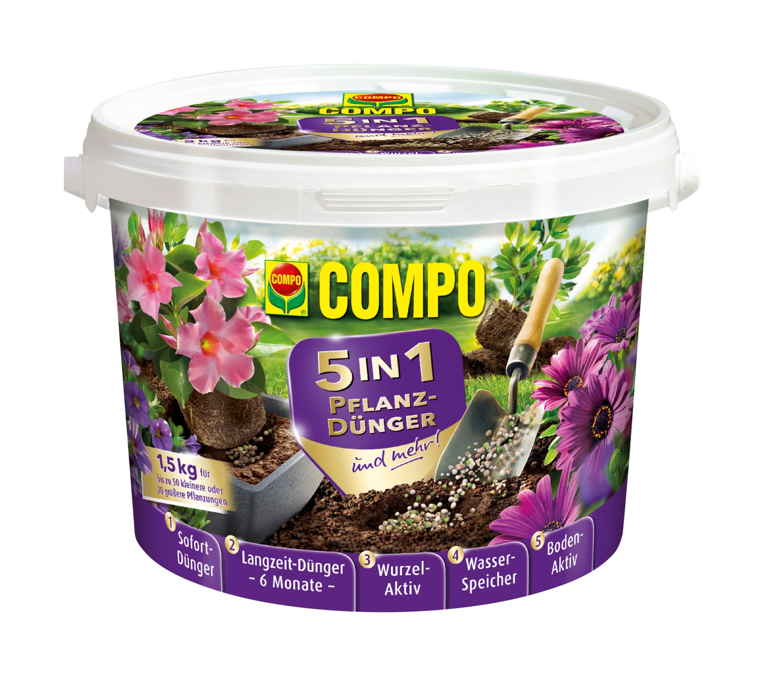 5in1 Pflanz-Dünger Und Mehr (1,5 L) | Dünger Von COMPO 1 5in1 Pflanz-Dünger Und Mehr (1,5 L) | Dünger Von COMPO