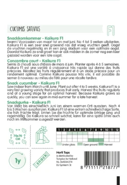 Snackgurke Kaikura F1 | Gurkensamen Von Hortitops