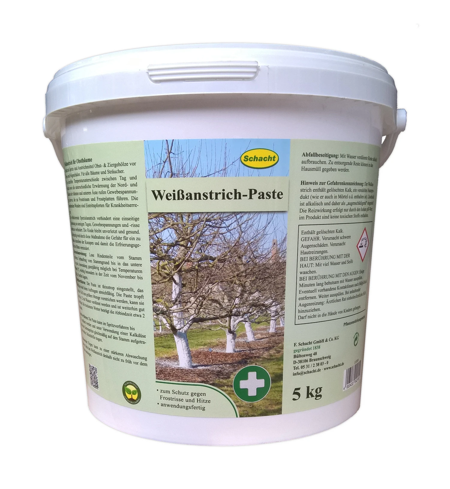 Weißanstrich-Paste Gegen Frostschäden (5 Kg) | BIO Baumpflege Von Schacht 1 Weißanstrich-Paste Gegen Frostschäden (5 Kg) | BIO Baumpflege Von Schacht