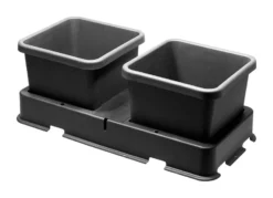 Easy2Grow-Starterset Set Schwarz (60 X 21 Cm) | Gartenzubehör Von Garland -Indoor Gärtnern Verkaufe 560580 2 Toepfe Erweiterung Easy Anbau Set Schwarz G111B gl 1